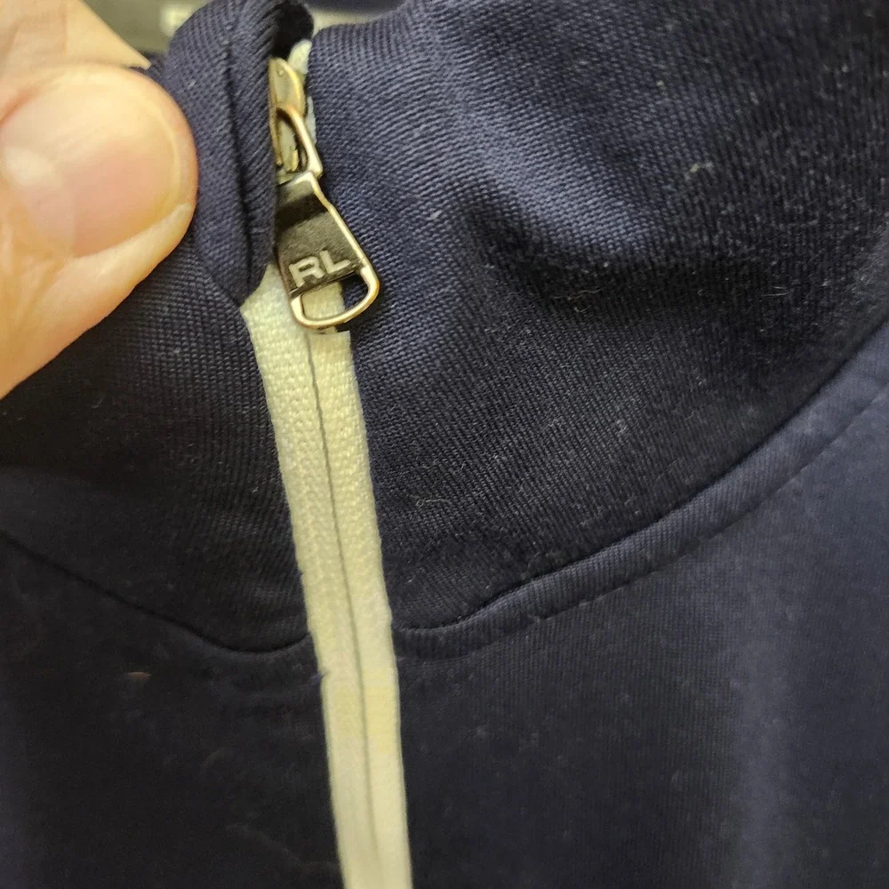 Polo Sport Ralph Lauren Mens XL Navy‎ Blue Performance Quarter Zip Pullover Golf